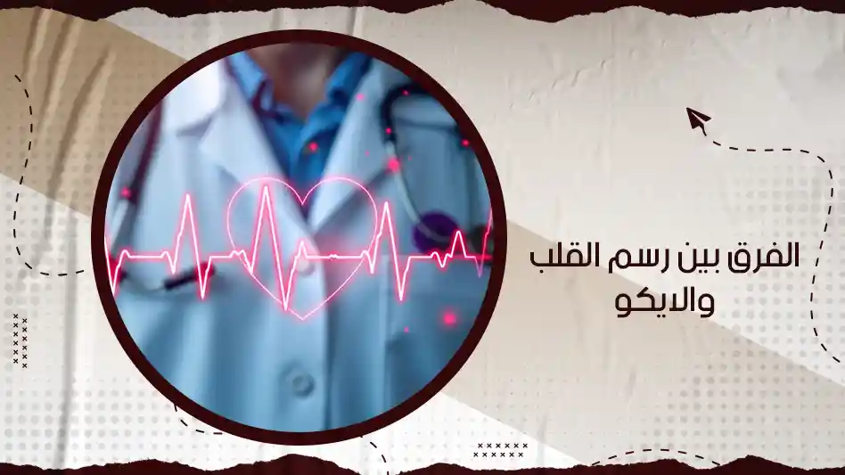 الفرق بين رسم القلب والايكو